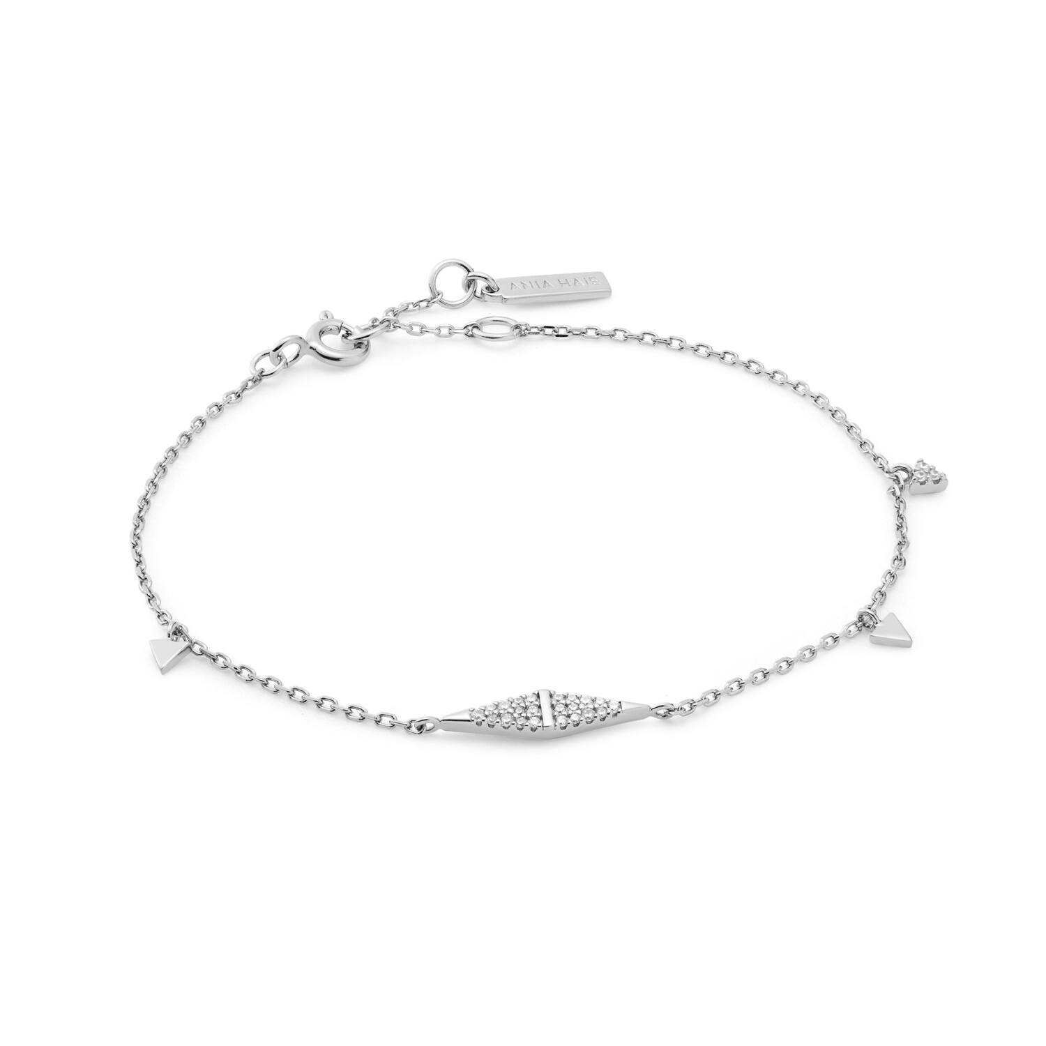  Polished Punk - Gliederarmbänder - Silber / Rhodiniert - Zirkonia - 19cm